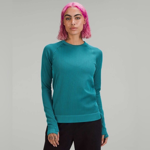 Lululemon Rest Less Pullover, Rib Green Jasper / Oceanic, Size 4 - Picture 1 of 12
